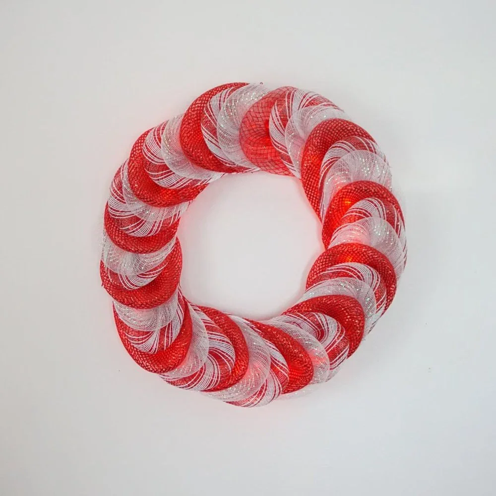 Candy Cane Bubble Wreath